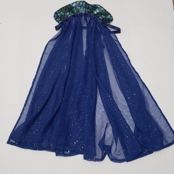 Blue Sparkle Girls Butterfly Cape - Picture 2 of 4